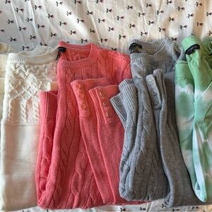 Stylish Pink Cable Knit Sweater